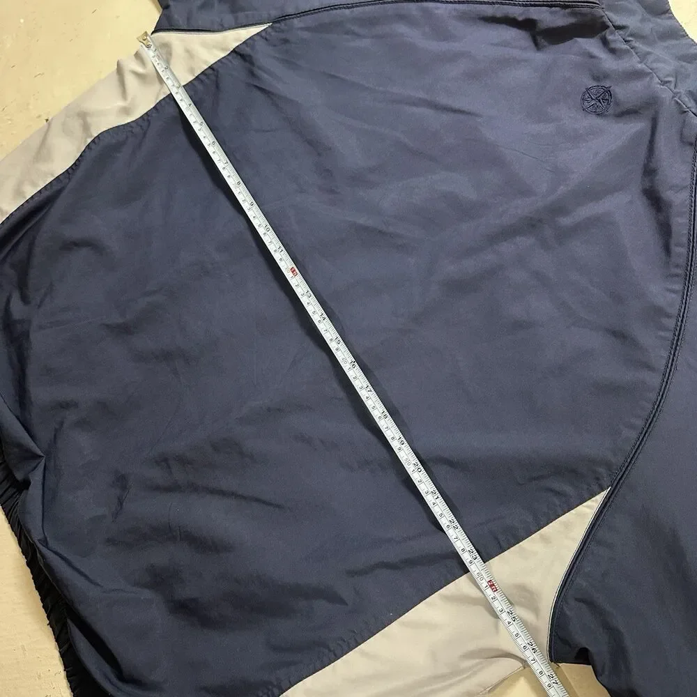 Destinations PCI Windbreaker Men's XL Navy 1/4 Zip Pullover Rain Short Sleeve
